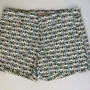 Banana Republic Black & White Elephant Print Shorts | Lightweight Casual Shorts